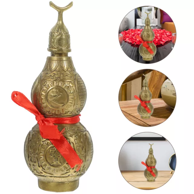 Dekorative Kürbisse Crafts Crafts Cuper Gourd Statue Messing Cucurbit Home