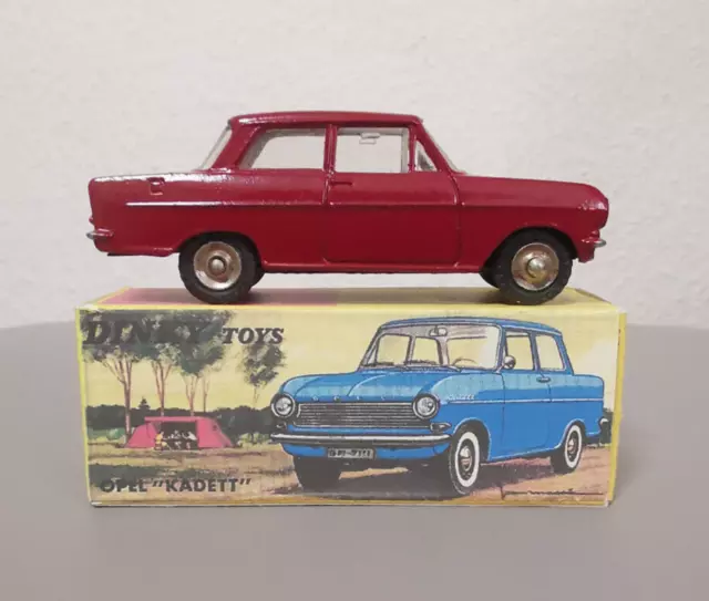 Dinky Toys 540 - Opel Kadett in Dunkelrot in Reprobox Made in France Vintage