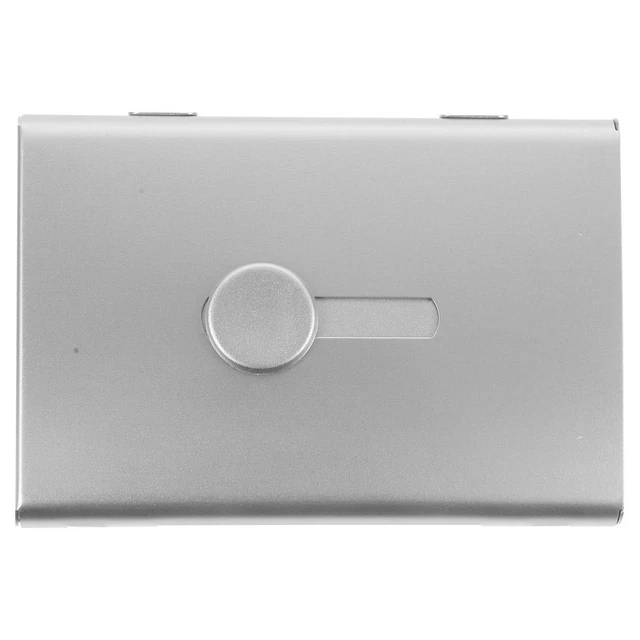 Portabiglietti Da Visita In Alluminio 2 Pezzi - Sottile, Leggero, Tiene 12-15 Biglietti, Per Lavoro E Viaggi