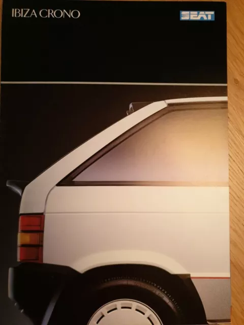 Brochure Depliant Catalogo Seat Ibiza Crono Italiano 1988 4 Pag