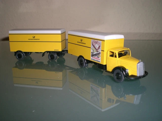 Wiking MB L 6600 Lastzug Kofferaufbau Paketkraftwagen Deutsche Bundespost PMS
