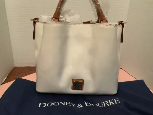 Dooney And Bourke Satchel Bag Barlow- Patent Leather White NWT!