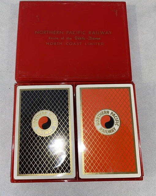 Vintage Double Deck Mint Sealed Northern Pacific Railroad Playing Cards