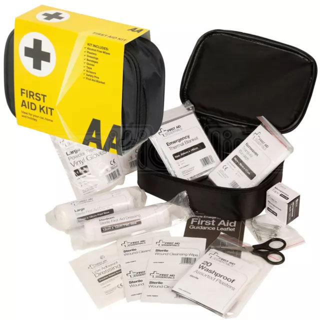 AA First Aid Kit Compact Medical Bag Car Emergency Travel Essentials Caravan