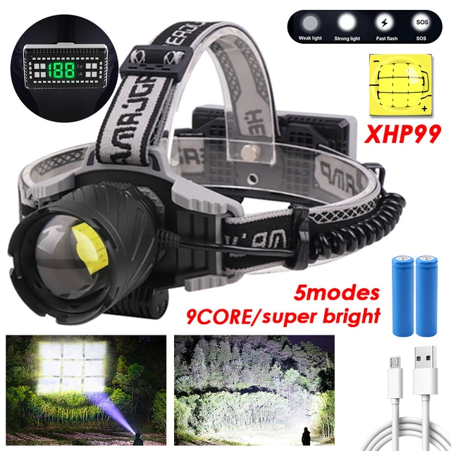 Waterproof Rechargeable Led Head Light Torch Headlamp Lamp Telescopic Zoom 5Mode
