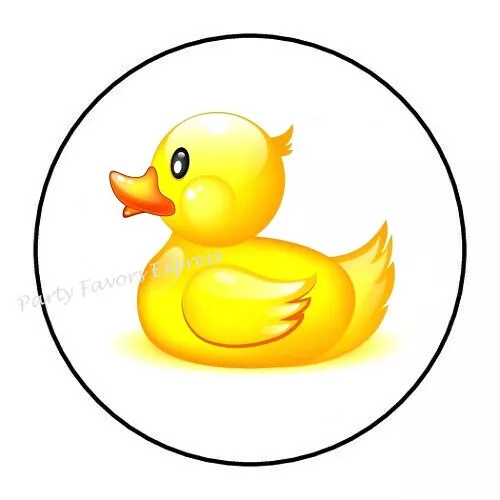 Rubber Duck Ducky Baby Shower Envelope Seals Labels Stickers Favors