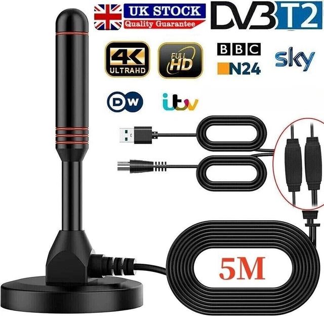 UK BEST PORTABLE TV Antenna Indoor Outdoor Digital HD Freeview Aerial