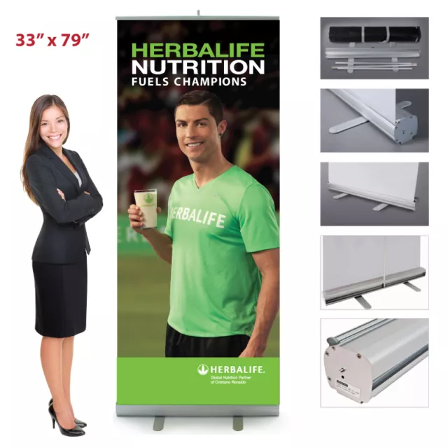 "Herbalife Cristiano Ronaldo einziehbares Banner 33""x79"