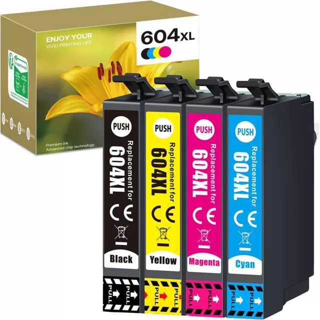 604XL Premium Color Ink Cartridge for Epson XP-2200 XP-2205 XP-3200 with  Chip 