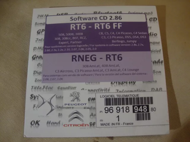 Peugeot Citroen RT6 RNEG soft update 2.86 Betriebssoftware CD 9691894880