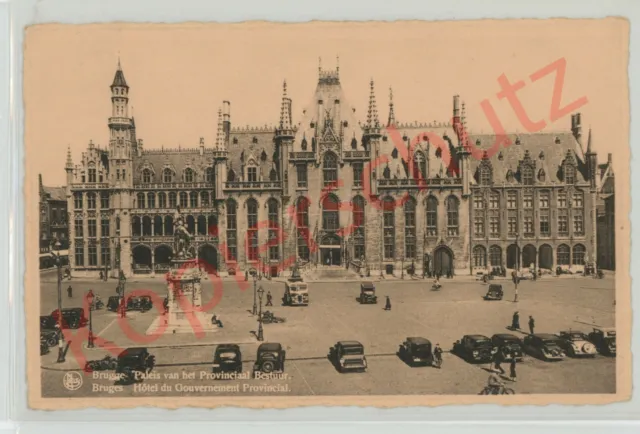 Alte Ansichtskarte Belgien, postalisch ungelaufen, Brügge, Provinzialpalast