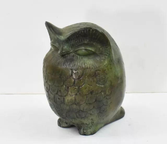 Owl of Wisdom Bronze statue sculpture - Goddess Athena symbol - Athens 3