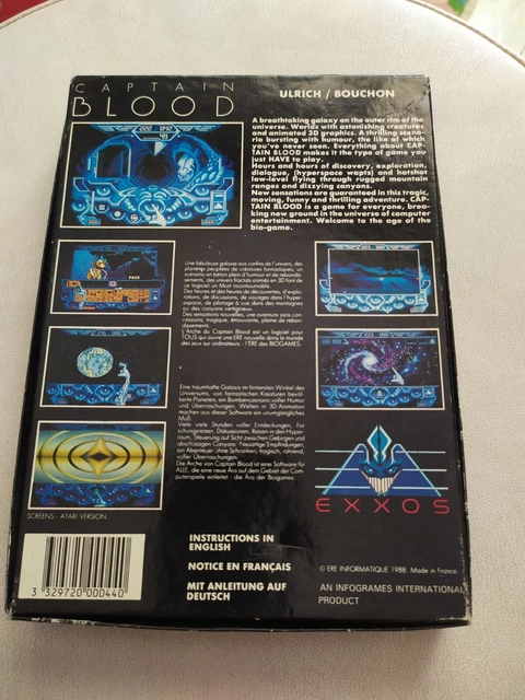 CAPTAIN BLOOD - L'arche du Capitaine Blood - jeu game ATARI ST STF STE Notice FR 2