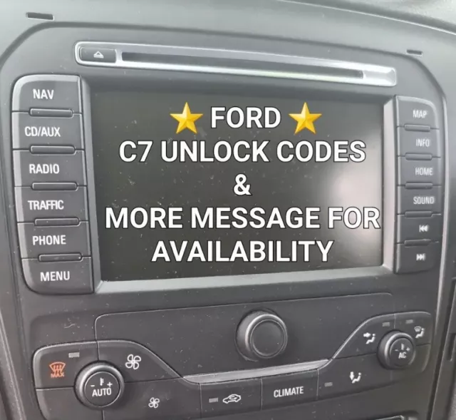 Code Pins for Head Unit Ford Transit Galaxy Max Ka Fiesta Mondeo Focus