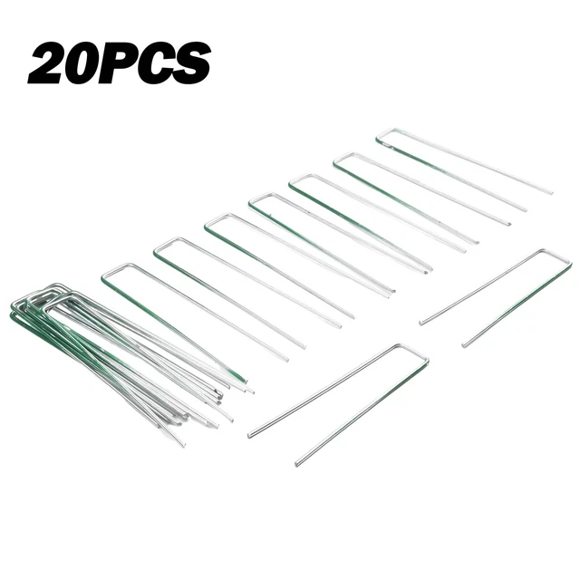 20x Synthetic Artificial Lawn Pens U Mounting Lawn Tent Rings Mat Pads Set