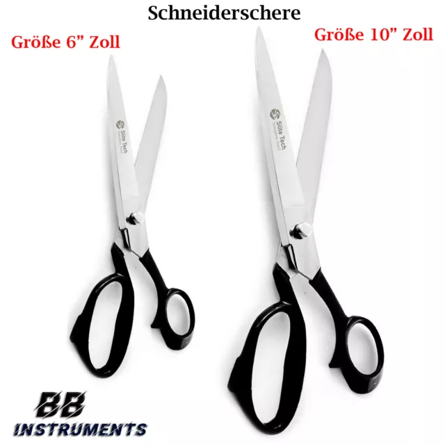 Profi Schneiderschere Stoffschere Textilschere 10 & 6 Zoll Rostfrei PREISHIT Neu