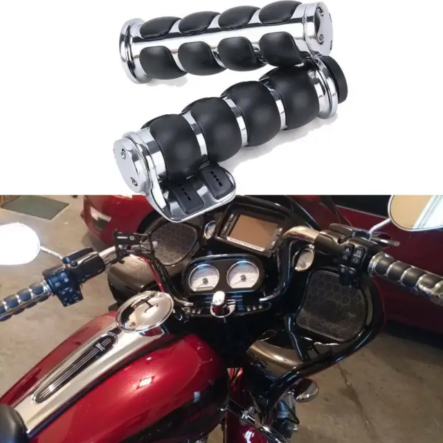 1" Motorcycle Handle Bar Hand Grips For Harley Davidson Street Glide Special US