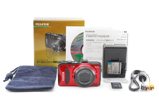 [Near MINT] Fujifilm FinePix F600 EXR 16.0MP Compact Digital Camera Red E694