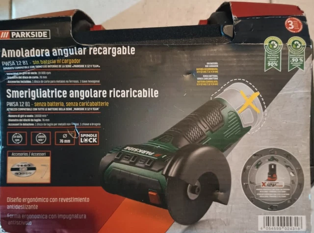 Smerigliatrice Angolare Parkside A Batteria 12V - Senza Fili, Con Disco Da Taglio 76mm | Ideale Per Fai-Da-Te - Foto 2