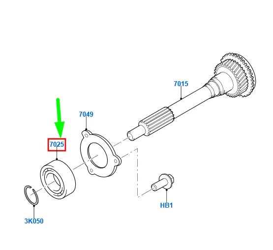 FORD RANGER T6 Manual Input Shaft Bushing Bearing 1714214 NEW GENUINE £