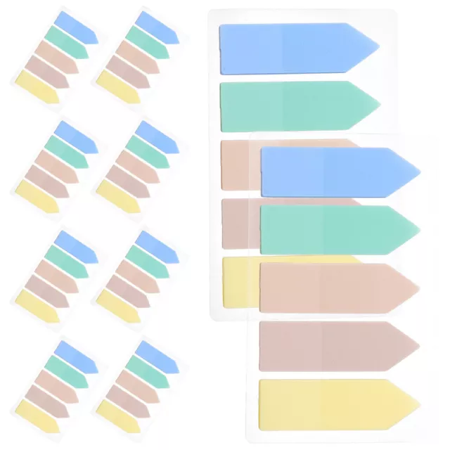 10 Sets Tabs Page Markers Arrow Flag Classification Index Stickers Translucent