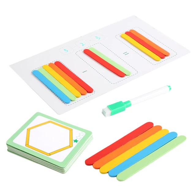 WGCHAIE Magnetstäbe Mit Bingo Chips - Blaues Set Für Familienspiele & Lernen