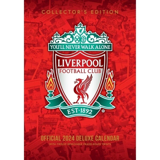 LIVERPOOL FC 2025 A3 Deluxe Calendar OFFICIALLY LICENSED 19.04
