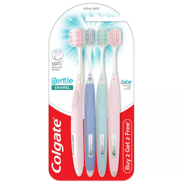 4núm. Cepillo de dientes con cerdas ultrasuaves y esmalte suave Colgate,...