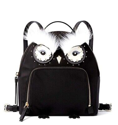Kate Spade New York 249632 Womens Star Bright Owl Tomi Backpack Black