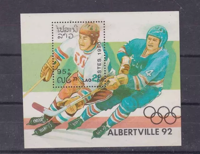 LAOS 1990 winter olympic Sc 972 s/s    MNH               a933