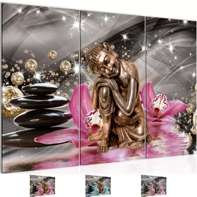 Wandbilder Wohnzimmer XXL Buddha Orchidee Moderne Bilder Diamant