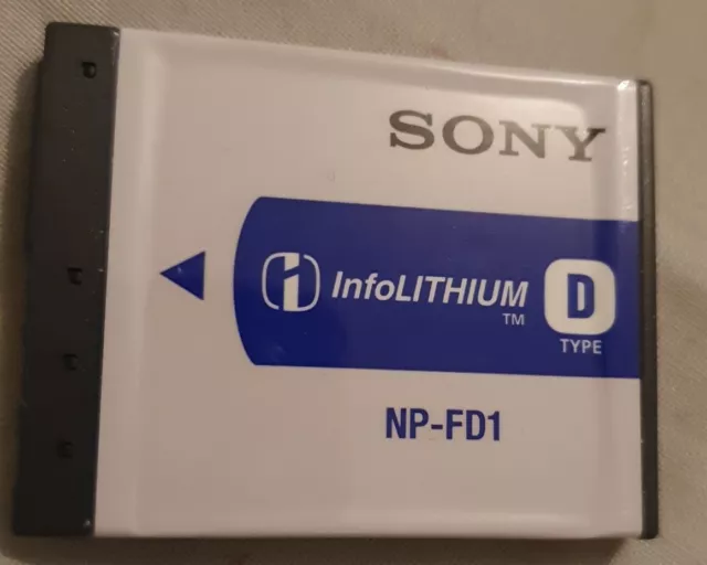 Paquete de baterías recargables Sony NP-FD1 Cyber-Shot Info LITIO tipo D probado
