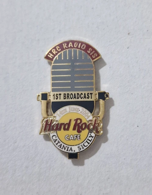 Hard Rock Cafe Catania Sicily Grand Opening Old-Fashioned Microphone Pin - GO