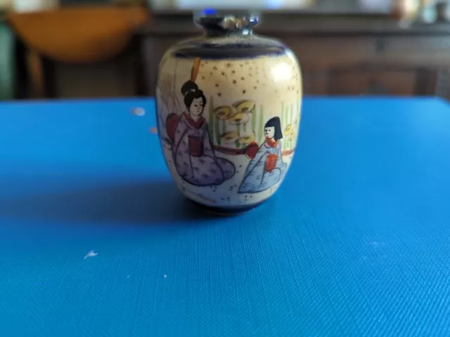 Antique Japanese Miniature Satsuma Vase