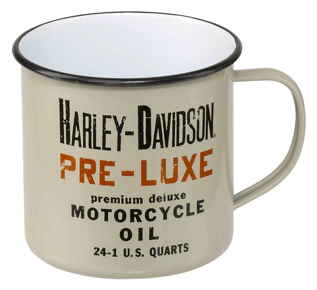 Harley-Davidson Campfire Coffee Mug, Pre-Luxe Graphic Enamel - 17 oz. - Tan