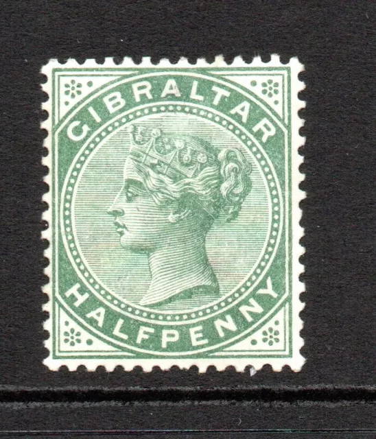 Gibraltar,  1/2d dull green,  SG 8,  MH,  1886 - 7.