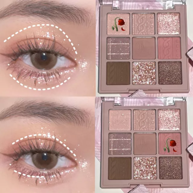 Purpurina Ojos de Sombra Maquillaje Paleta de Sombras Mate Nude Nacarado Br <