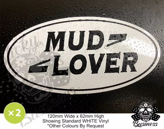 Landrover MUD LOVER 4x4 stickers off road x2 JEEP one life defender  33 Colours