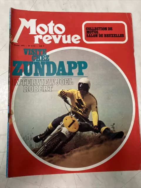 Magazine Moto revue N° 2110 1973 Joël Robert salon Bruxelles Zundapp collection