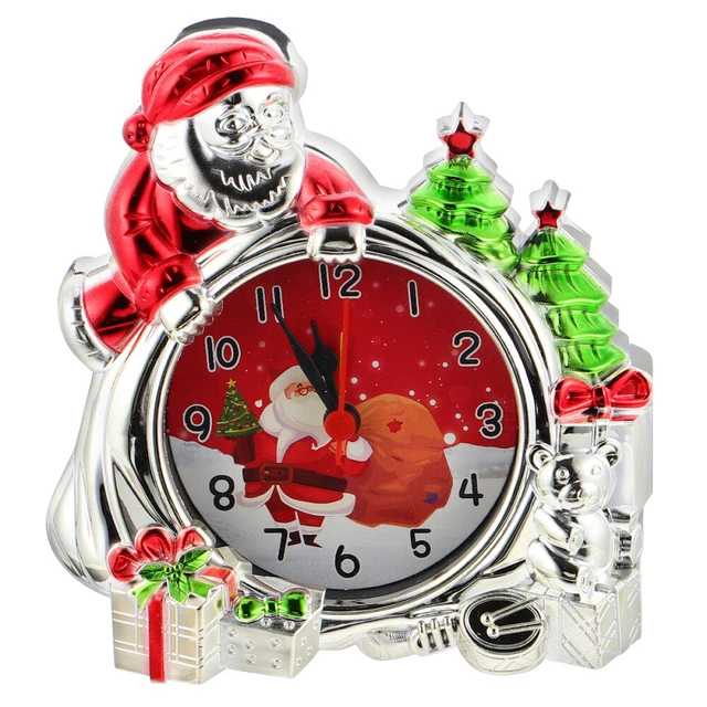 Despertador de Navidad plástico relojes de Navidad para niños reloj de mesa