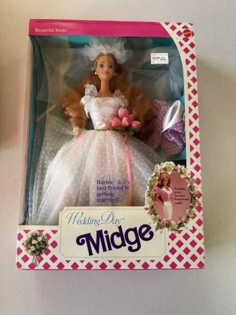 Mattel Barbie Wedding Day Midge 9606 NRFB  Barbies Best Friend gets married 1990