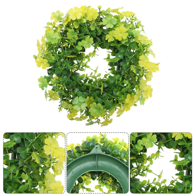Guirnalda artificial decoraciones de boda corona decoración plástico verde