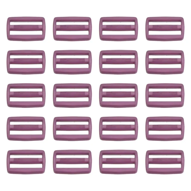 Paquete de 1" 100 hebillas deslizantes Tri-Glide correa cierre de correa púrpura