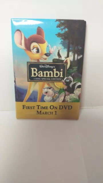 Walt Disneys Bambi Pin Button Badge Pinback First Time On DVD 2005 Promo Thumper