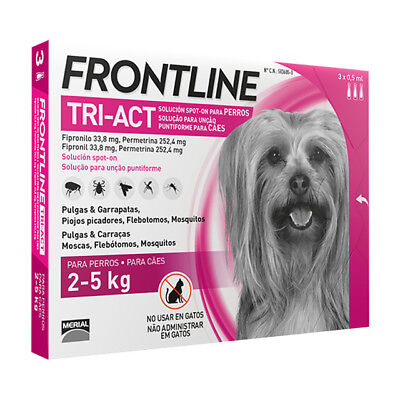 Frontline Tri Act Cane da 2 a 5 kg Antiparassitario Cani Tri-Act