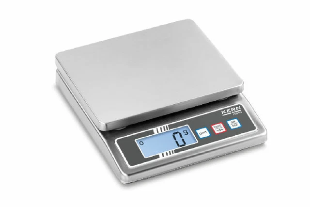 KERN FOB 5K-3NS Bilancia Tavolo Compatta Acciaio Inox IP65-Schutz 1g-5kg
