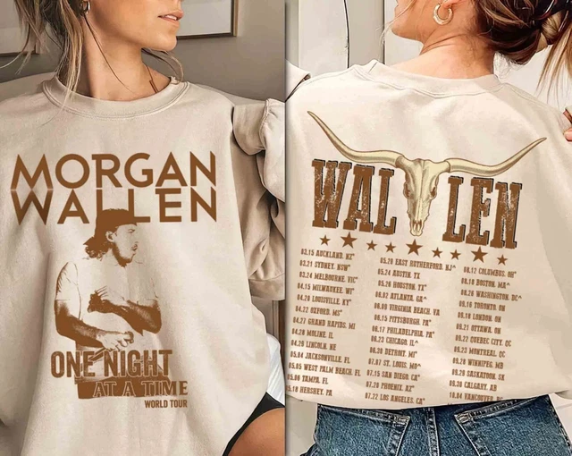 WALLEN WORLD Tour 2023 One Night At A Time 2 Side Shirt