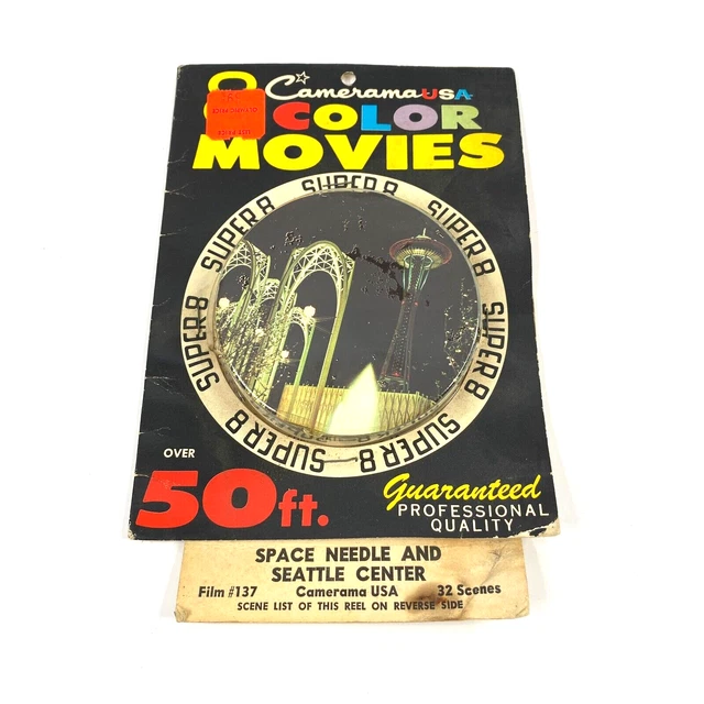 Space Needle Seattle Washington EE. UU. 50 ft Super 8 mm #137 color 32 escenas vintage