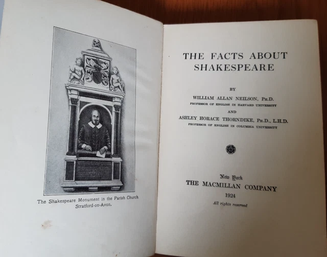 WILLIAM SHAKESPEARE A STUDY OF FACTS AND PROBLEMS, VOL. 1 By E. K.