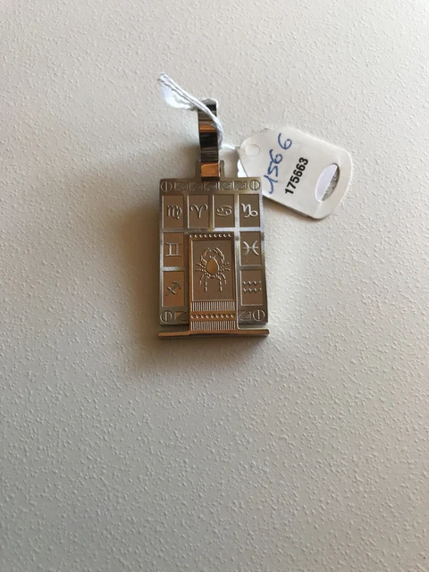 PENDENTIF + CHAINE BOULE HOMME ACIER PLAQUE SIGNE GREC